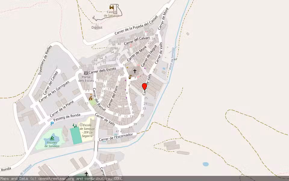 Mapa de Subasta Inmueble (Vivienda) en Sanaüja, Lleida