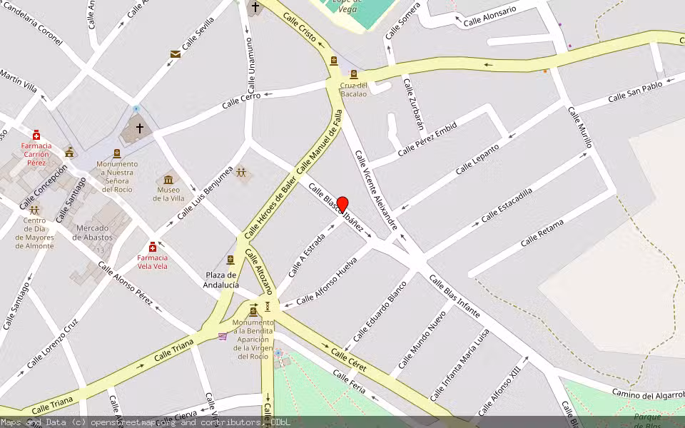 Mapa de Subasta Inmueble (Vivienda) en Almonte, Huelva