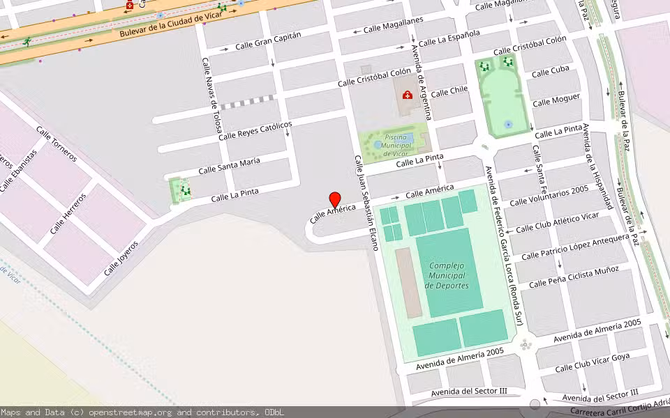 Mapa de Subasta Inmueble (Garaje) en Vicar, Almería