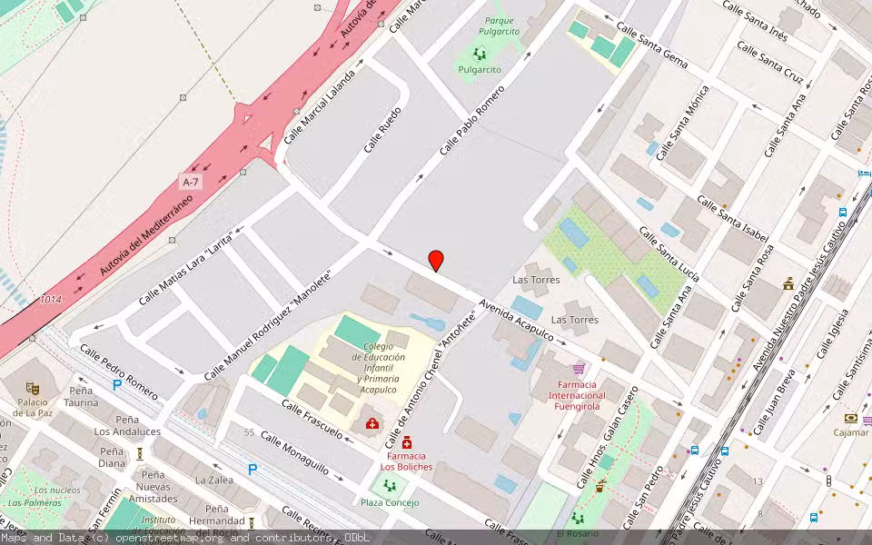 Mapa de Subasta Inmueble (Vivienda) en Fuengirola, Málaga