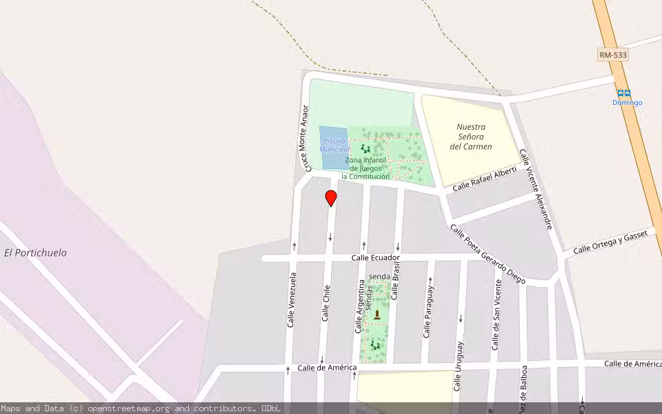 Mapa de Subasta Inmueble (Vivienda) en Alguazas, Murcia