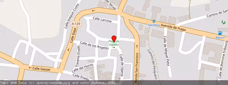 Mapa de Subasta de Inmueble (Otros) en Sariñena, Huesca 