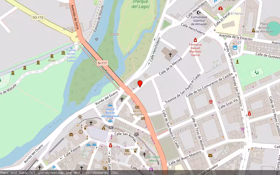 Mapa de Subasta Inmueble (Garaje) en Almazan, Soria
