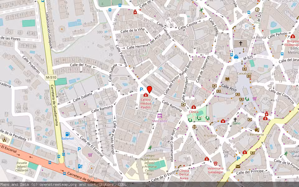 Mapa de Subasta Inmueble (Vivienda) en Galapagar, Madrid