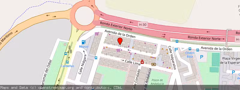 Mapa de Subasta de Inmueble (Vivienda) en Huelva, Huelva 