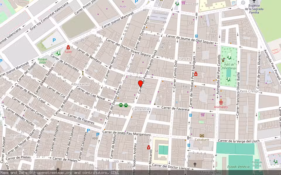 Mapa de Subasta Inmueble (Vivienda) en Alzira, Valencia/València