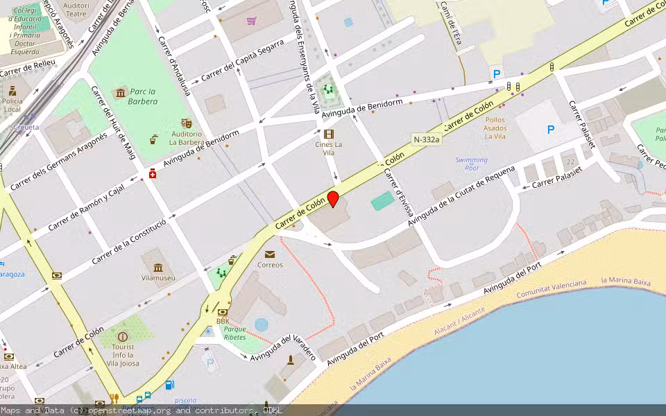 Mapa de Subasta Inmueble (Vivienda) en La Vila Joiosa, Alicante/Alacant