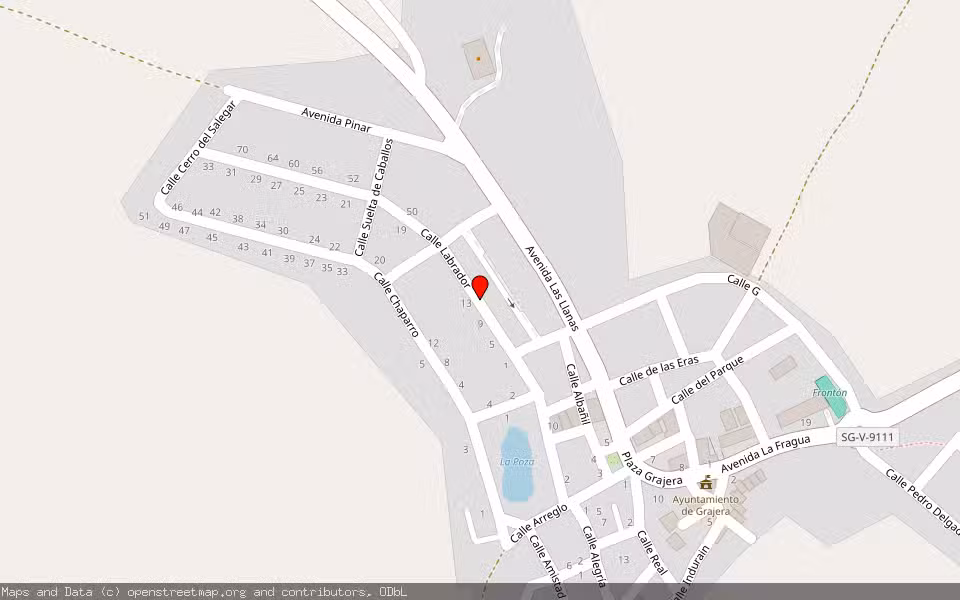 Mapa de Subasta Inmueble (Garaje) en Grajera, Segovia