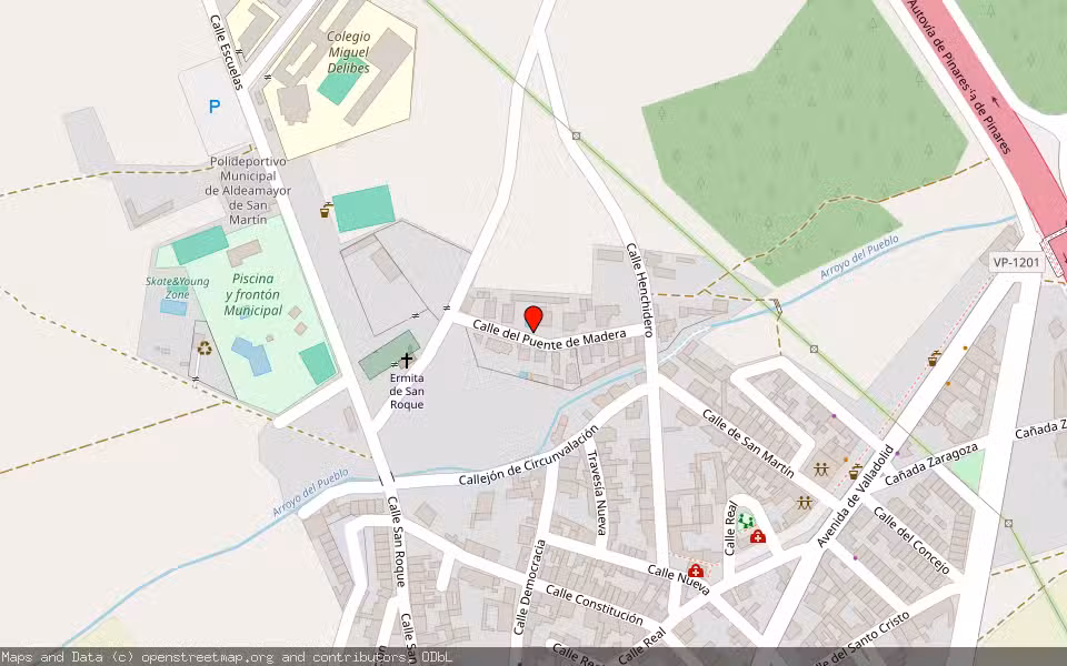 Mapa de Subasta Inmueble (Vivienda) en Aldeamayor De San Martin, Valladolid