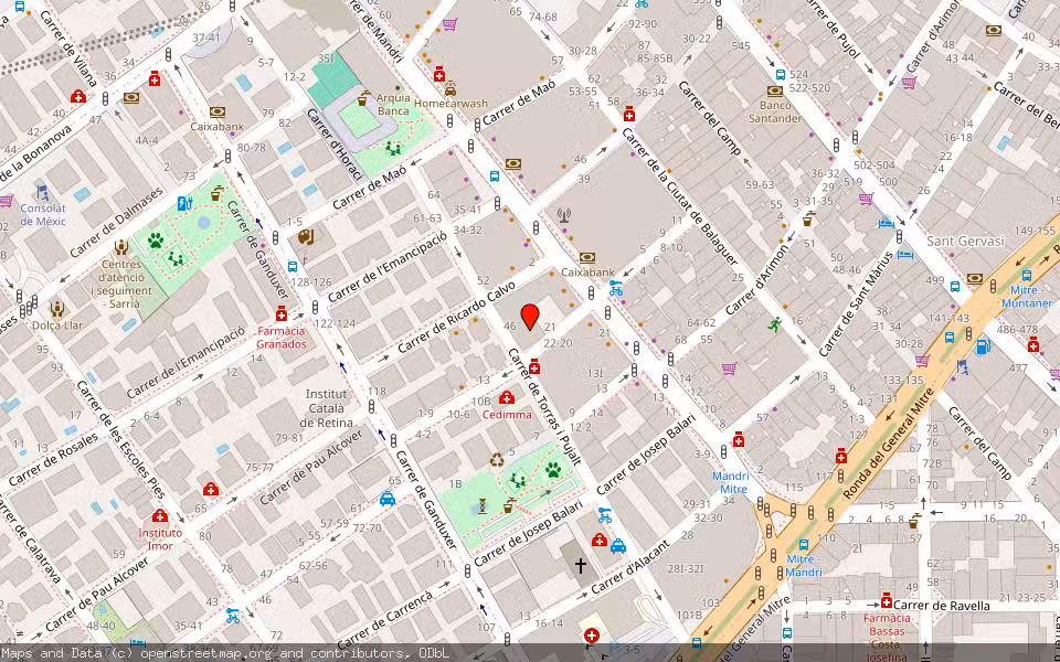 Mapa de Subasta Inmueble (Vivienda) en Barcelona