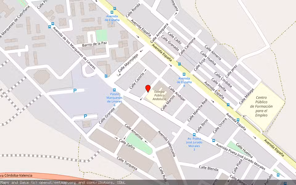 Mapa de Subasta Inmueble (Vivienda) en Linares, Jaén