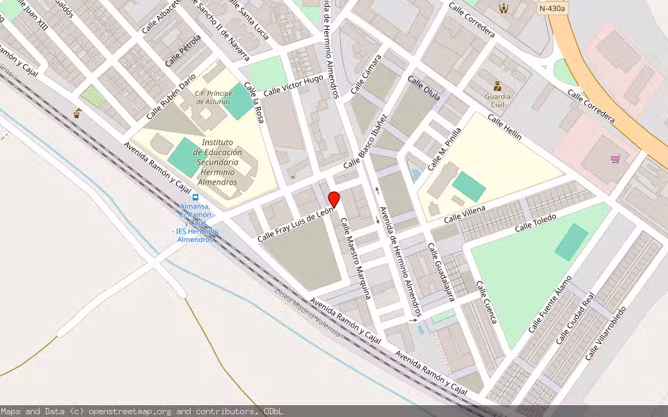 Mapa de Subasta Inmueble (Vivienda) en Almansa, Albacete