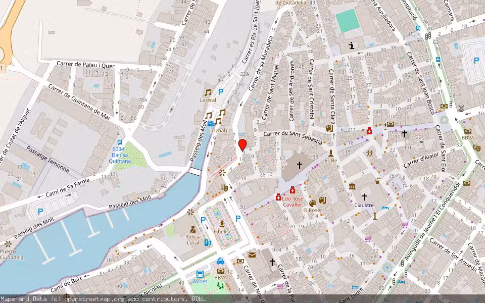 Mapa de Subasta Inmueble (Vivienda) en Ciutadella De Menorca, Illes Balears