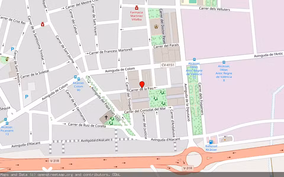 Mapa de Subasta Inmueble (Vivienda) en Alcásser, Valencia/València