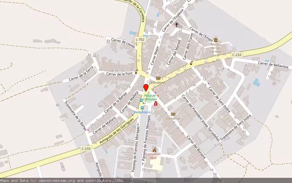 Mapa de Subasta Inmueble (Finca rústica) en Castelldans, Lleida
