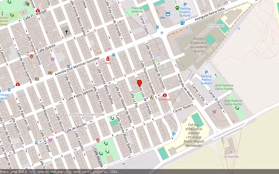 Mapa de Subasta Inmueble (Local comercial) en Elda, Alicante/Alacant
