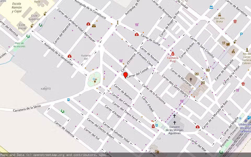 Mapa de Subasta Inmueble (Vivienda) en Ullecona, Tarragona
