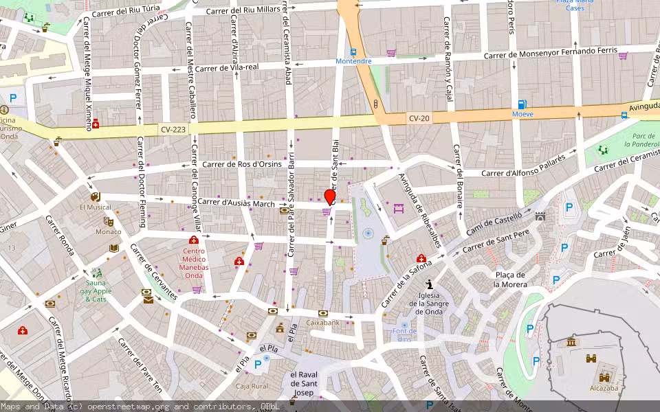 Mapa de Subasta Inmueble (Vivienda) en Onda, Castellón/Castelló