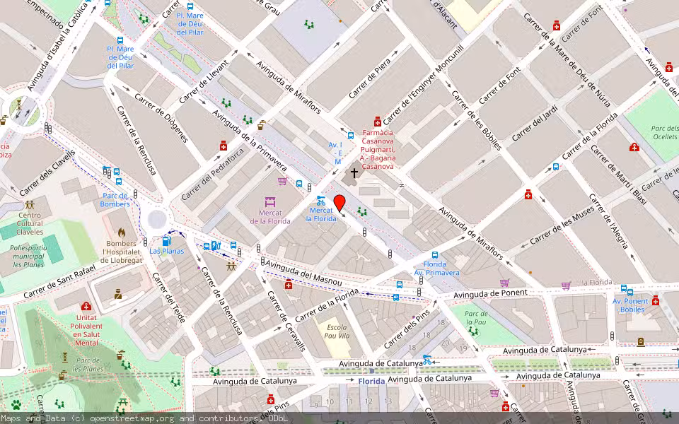 Mapa de Subasta Inmueble (Vivienda) en L'hospitalet De Llobregat, Barcelona