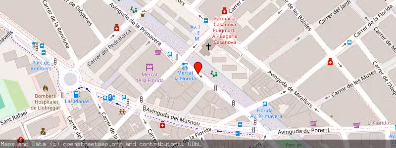Mapa de Subasta de Inmueble (Vivienda) en L'hospitalet De Llobregat, Barcelona 