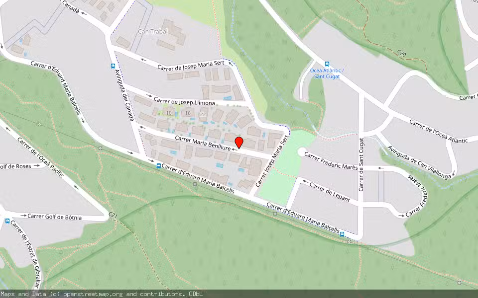 Mapa de Subasta Inmueble (Vivienda) en Sant Cugat Del Vallès, Barcelona