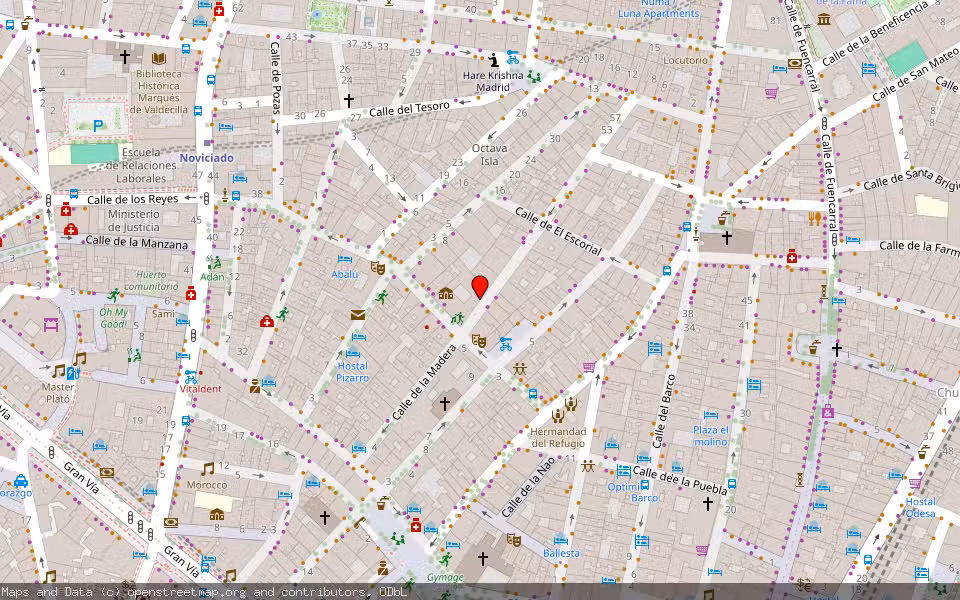 Mapa de Subasta Inmueble (Garaje) en Madrid