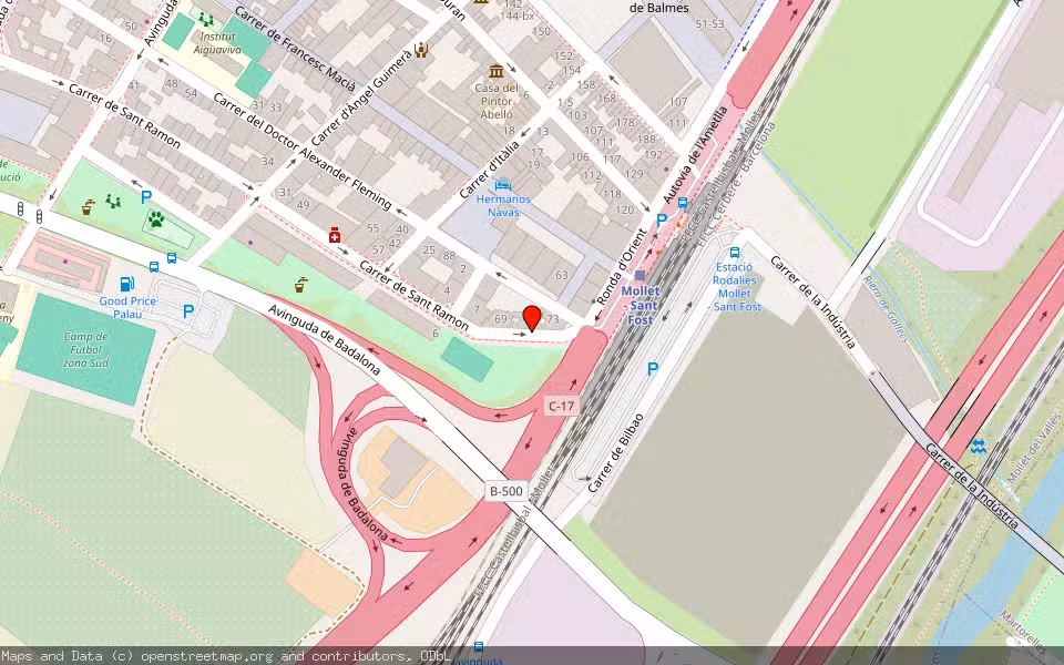 Mapa de Subasta Inmueble (Vivienda) en Mollet Del Vallès, Barcelona
