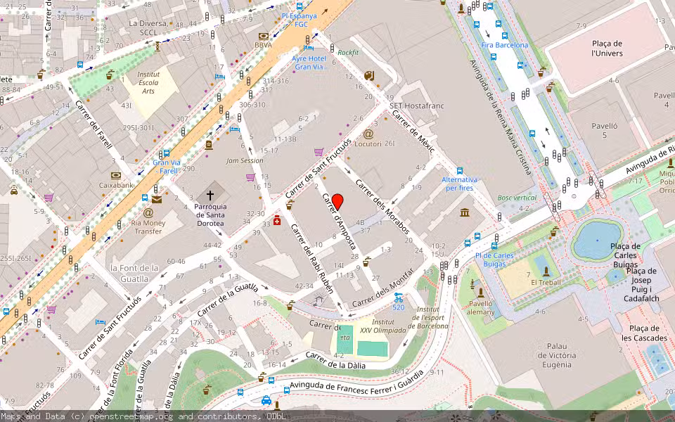 Mapa de Subasta Inmueble (Vivienda) en Barcelona