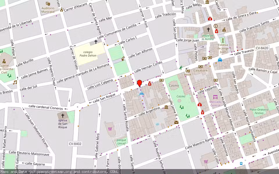 Mapa de Subasta Inmueble (Local comercial) en Novelda, Alicante/Alacant