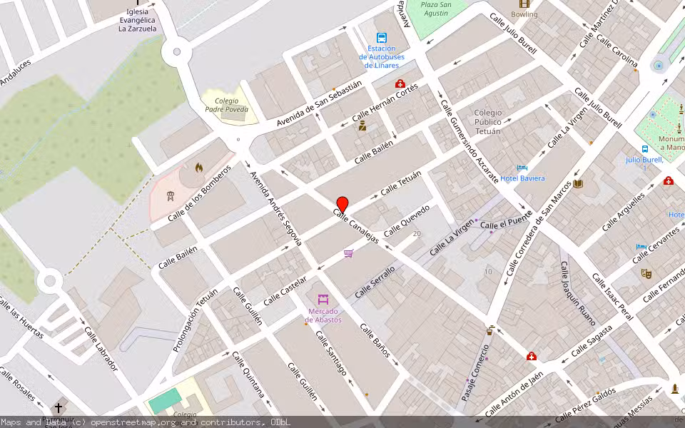Mapa de Subasta Inmueble (Vivienda) en Linares, Jaén