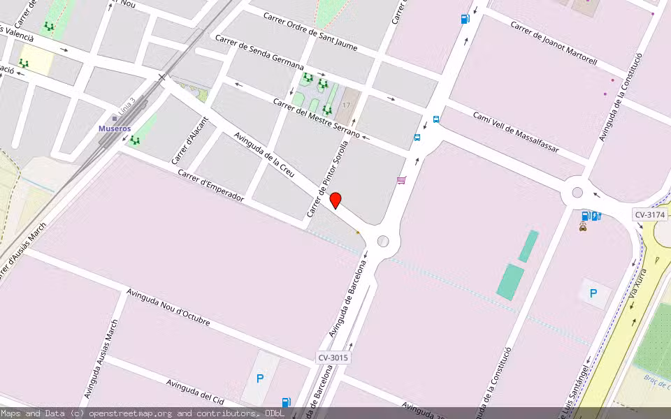 Mapa de Subasta Inmueble (Vivienda) en Museros, Valencia/València