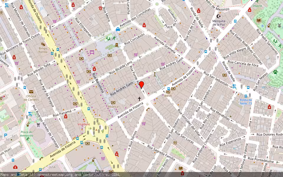 Mapa de Subasta Inmueble (Vivienda) en A Coruña