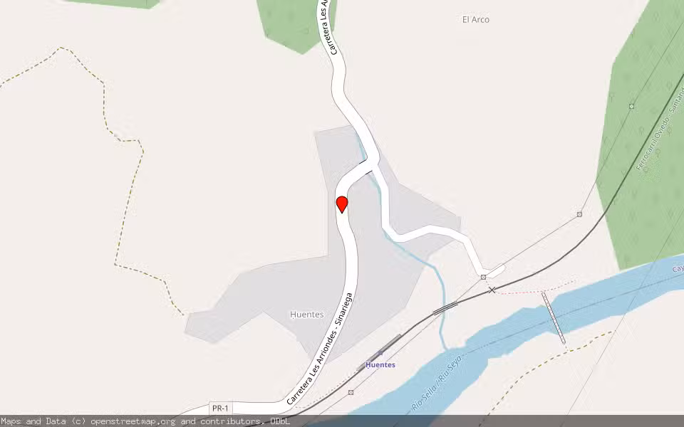 Mapa de Subasta Inmueble (Finca rústica) en Parres, Asturias
