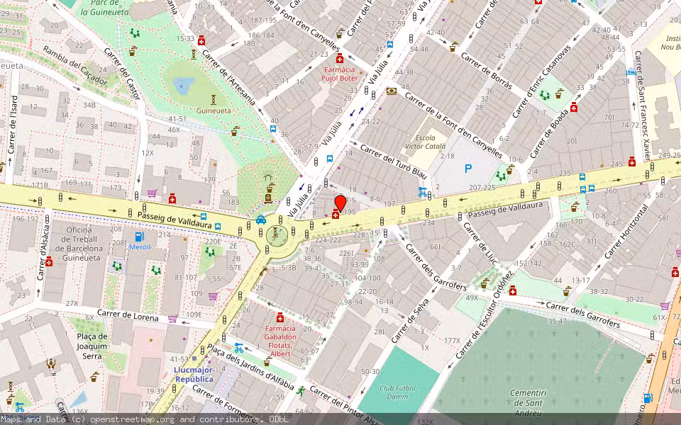 Mapa de Subasta Inmueble (Vivienda) en Barcelona