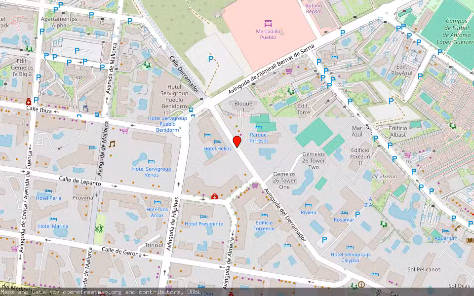 Mapa de Subasta Inmueble (Vivienda) en Benidorm, Alicante/Alacant