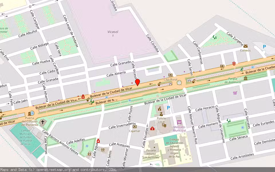 Mapa de Subasta Inmueble (Vivienda) en Vicar, Almería