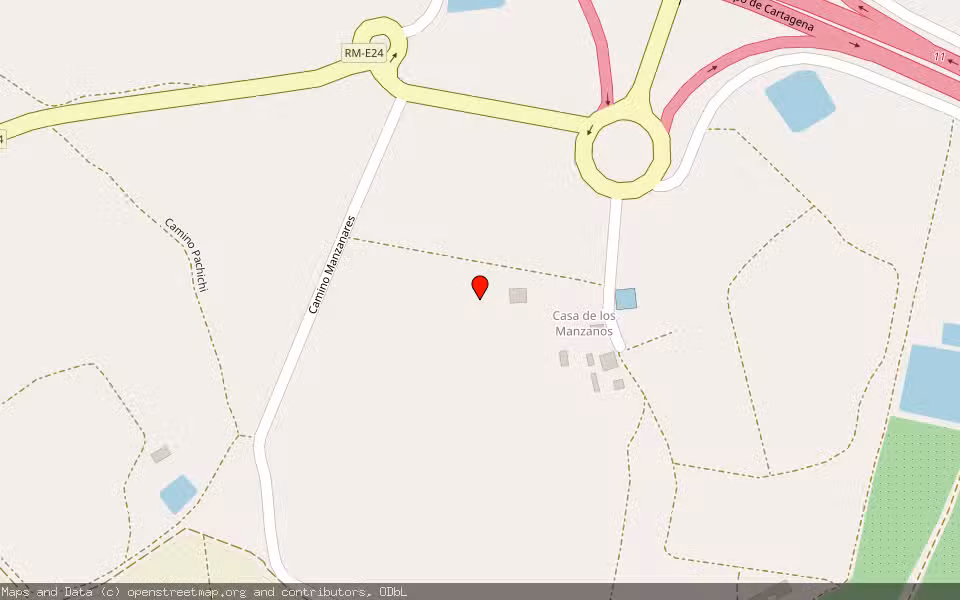 Mapa de Subasta Inmueble (Finca rústica) en Alhama De Murcia, Murcia