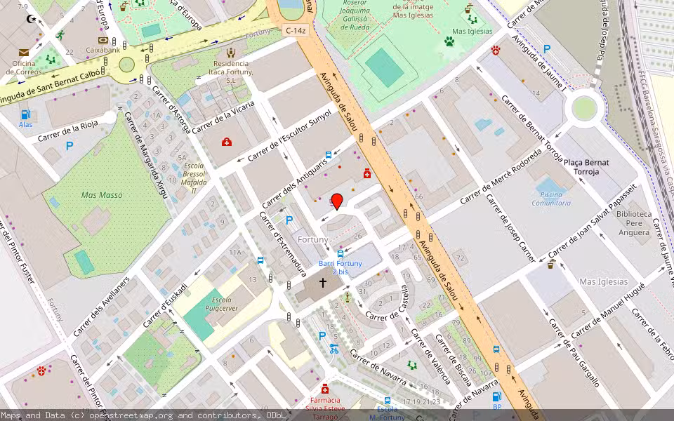 Mapa de Subasta Inmueble (Vivienda) en Reus, Tarragona