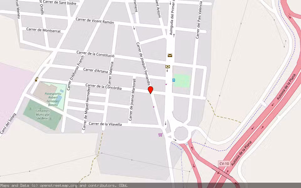 Mapa de Subasta Inmueble (Vivienda) en Betxi, Castellón/Castelló