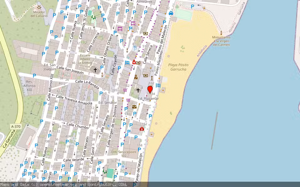 Mapa de Subasta Inmueble (Vivienda) en Garrucha, Almería