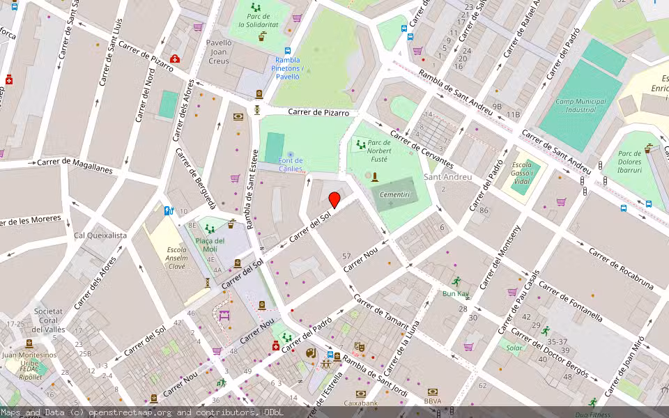 Mapa de Subasta Inmueble (Garaje) en Ripollet, Barcelona