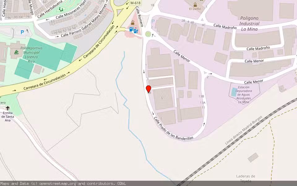 Mapa de Subasta Inmueble (Nave industrial) en Colmenar Viejo, Madrid