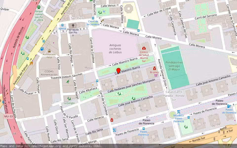 Mapa de Subasta Inmueble (Garaje) en Murcia
