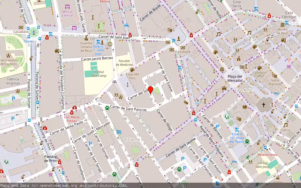 Mapa de Subasta Inmueble (Vivienda) en Reus, Tarragona