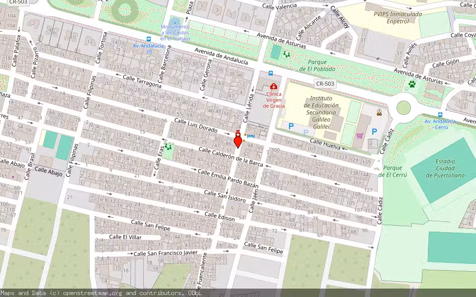 Mapa de Subasta Inmueble (Vivienda) en Puertollano, Ciudad Real