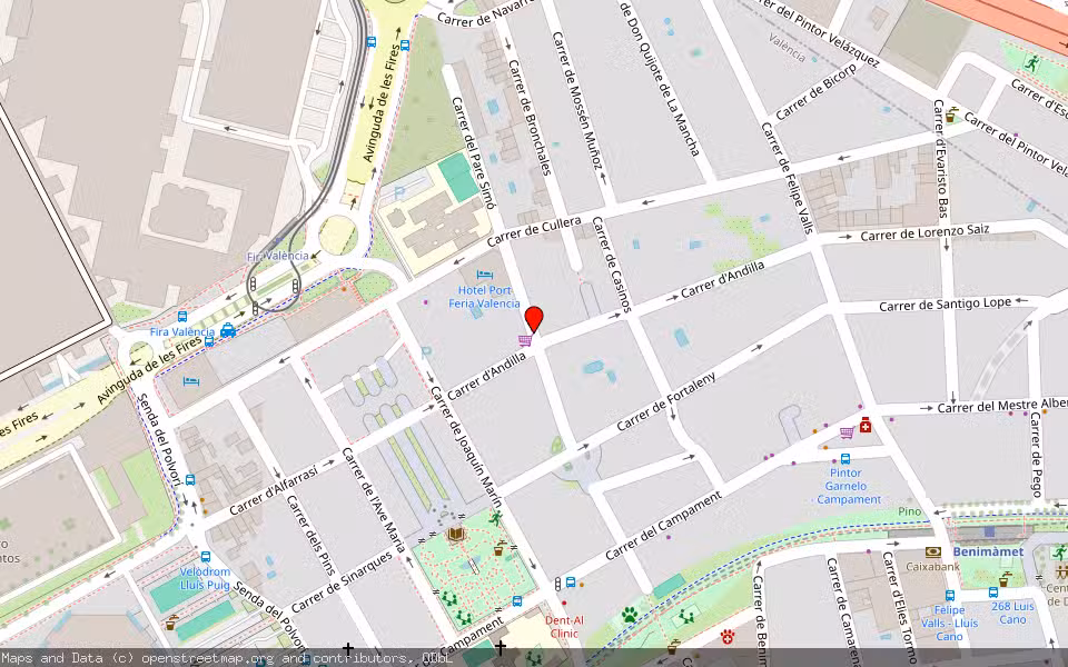 Mapa de Subasta Inmueble (Local comercial) en Benimamet, Valencia/València