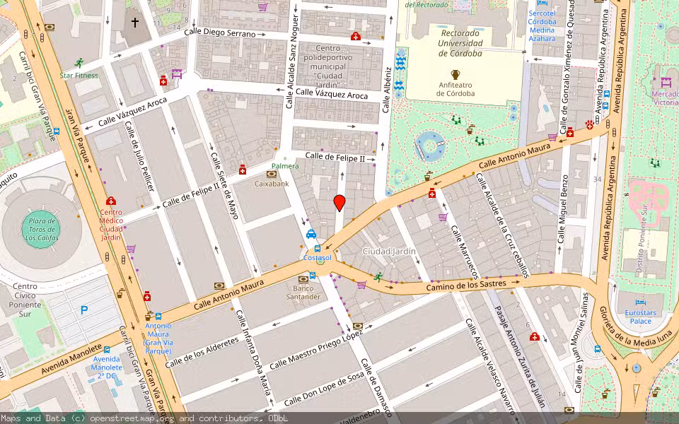 Mapa de Subasta Inmueble (Vivienda) en Cordoba, Córdoba
