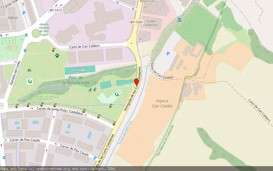 Mapa de Subasta Inmueble (Garaje) en Sant Cugat Del Vallés, Barcelona