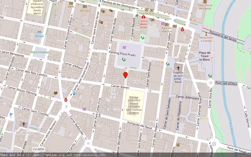 Mapa de Subasta Inmueble (Local comercial) en Gandia, Valencia/València