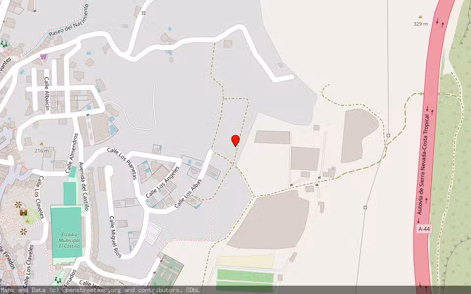 Mapa de Subasta Inmueble (Solar) en Velez De Benaudalla, Granada